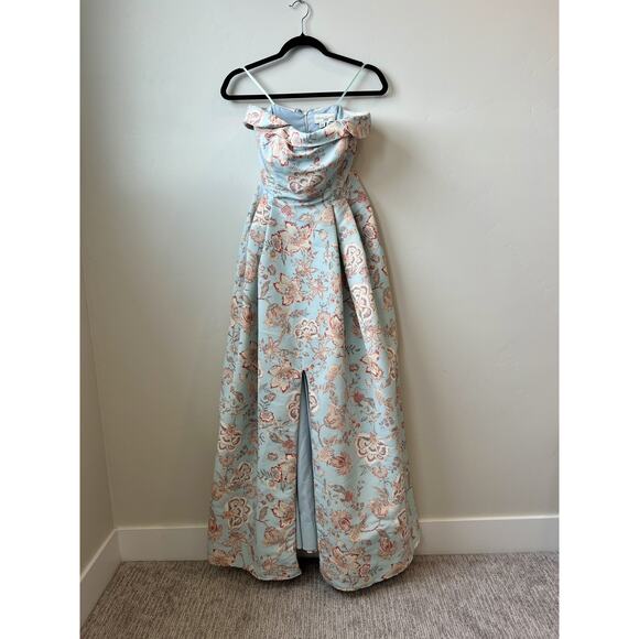 SACHIN & BABI Wedding floral Brielle gown, Gorgeous Formal Elegant Dress SZ 6 - Picture 4 of 15
